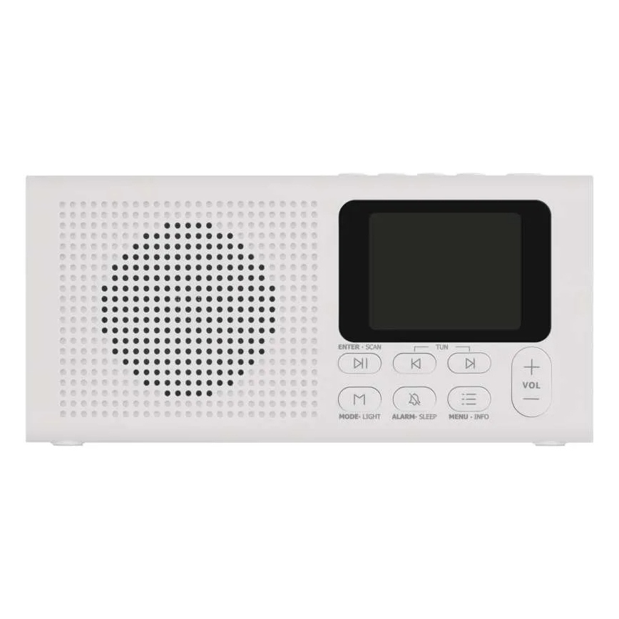 DAB DAB+ FM-radio 3W/5V/4xAA valkoinen
