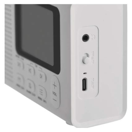 DAB DAB+ FM-radio 3W/5V/4xAA valkoinen