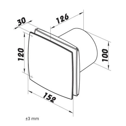 Dalap 41001 - Aksiaalipuhallin 100 BF 16W/230V