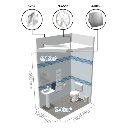 Dalap 41016 - Aksiaalinen tuuletin ajastimella 100 BFAZ 16W/230V