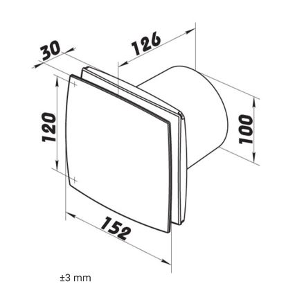 Dalap 41067 - Aksiaalipuhallin ajastimella ja kosteusanturilla 100 BFZW 12 14W/12V