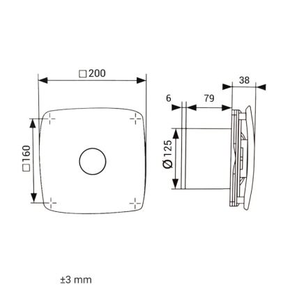 Dalap 41094 - Aksiaalituuletin 125 ONYX 16W/230V