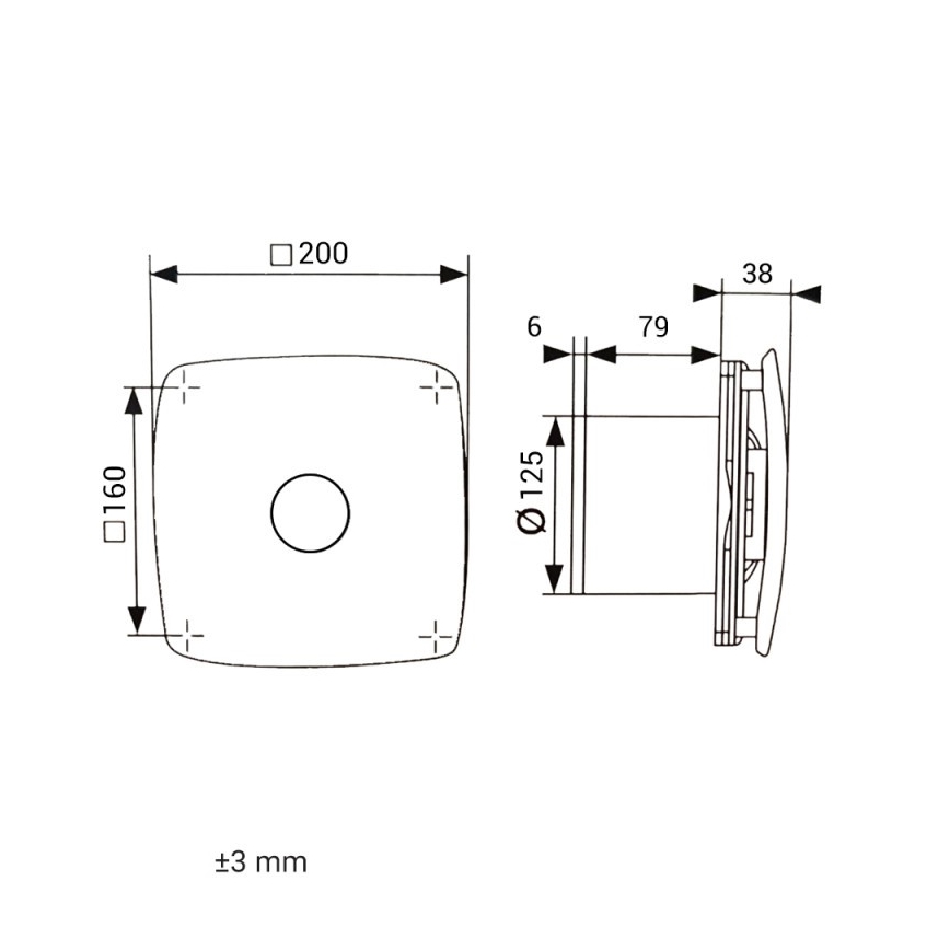 Dalap 41094 - Aksiaalituuletin 125 ONYX 16W/230V
