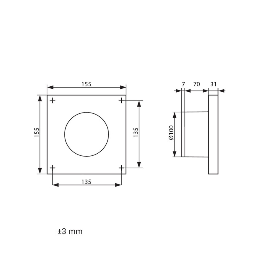 Dalap 41095ZW - Aksiaalinen poistopuhallin ajastimella ja kosteusanturilla 100 DARK ZW 8,4W/230V
