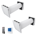 Dalap 55561 - Setti 2 kpl huonekohtaisia lämmöntalteenottimia ZEPHIR SIMPLE DOUBLE 7,61W/230V