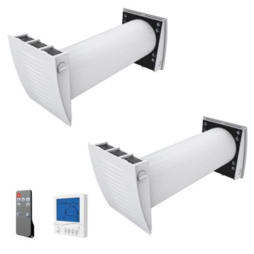 Dalap 55561 - Setti 2 kpl huonekohtaisia lämmöntalteenottimia ZEPHIR SIMPLE DOUBLE 7,61W/230V