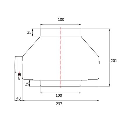 Dalap 8128 - Radiaalinen kanavapuhallin TURBINE M 100 60W/230V