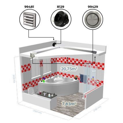 Dalap 8129 - Radiaalinen kanavapuhallin TURBINE M 125 62W/230V