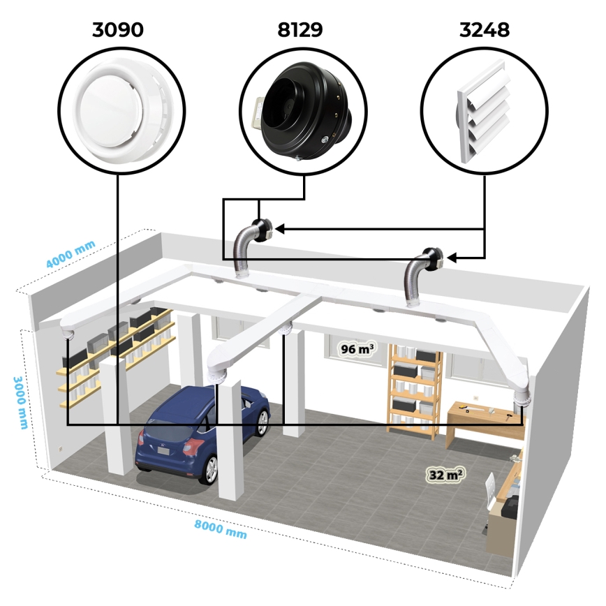 Dalap 8129 - Radiaalinen kanavapuhallin TURBINE M 125 62W/230V