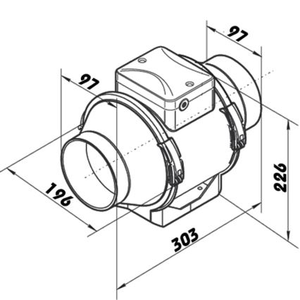 Dalap 8199 - Aksiaalinen tuuletin AP PROFI 100 25W/230V