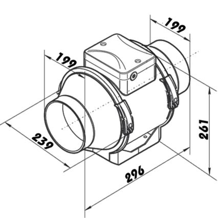 Dalap 8216 - Aksiaalipuhallin AP PROFI 200 108W/230V