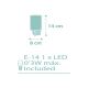 Dalber 41005H - LED Pieni lamppu pistorasiaan DOTS 1xE14/0,3W/230V