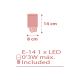Dalber 41005S - LED Pieni lamppu pistorasiaan DOTS 1xE14/0,3W/230V