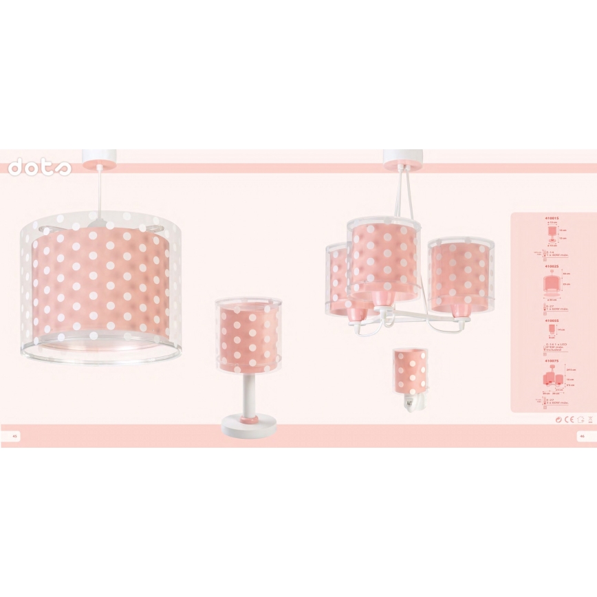 Dalber 41007S - Lasten kattokruunu DOTS 3xE27/60W/230V