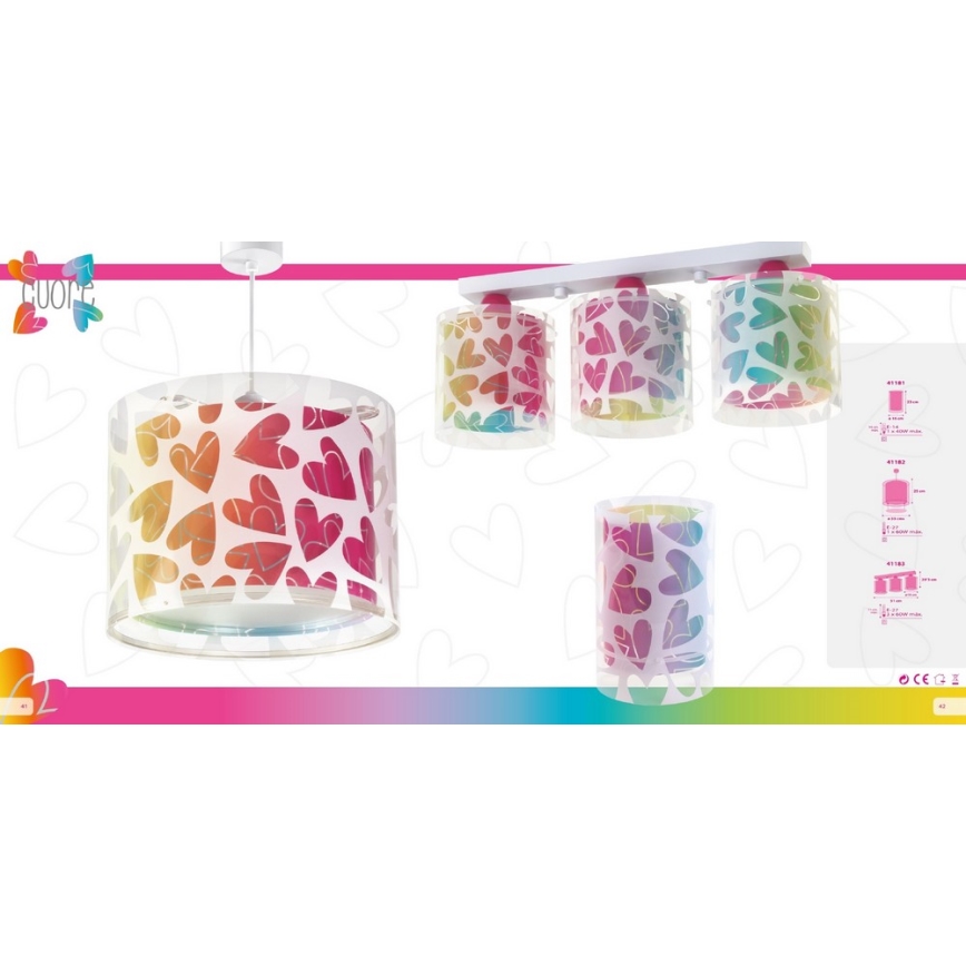 Dalber 41181 - Pöytävalaisin CUORE 1xE14/40W/230V