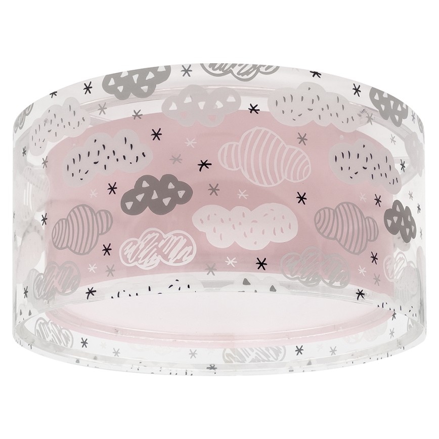Dalber 41416S - Lasten kattovalaisin CLOUDS 2xE27/60W/230V pinkki