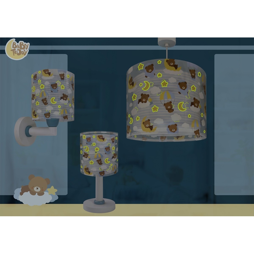 Dalber 41571T - LED lasten pöytävalaisin BABY TEDDY 1xG4/4W/230V sininen