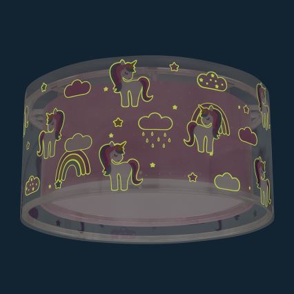 Dalber 41596 - Lasten kattovalaisin UNICORNS 2xE27/60W/230V