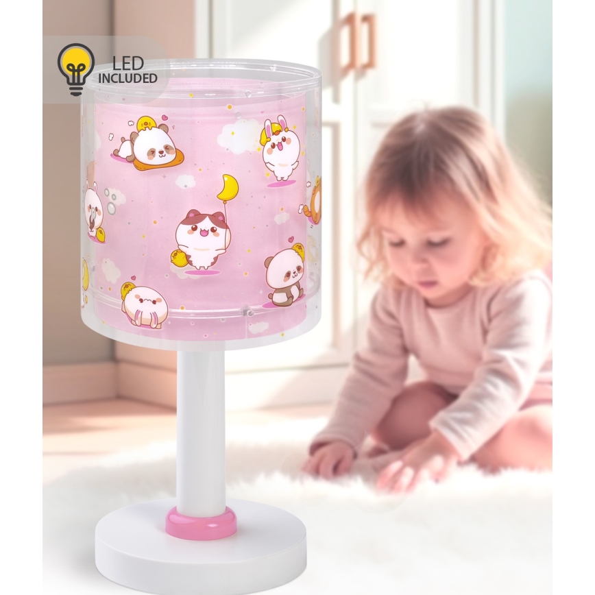 Dalber 41761S - LED Lastenlamppu KAWAII FRIENDS 1xG4/4W/230V vaaleanpunainen