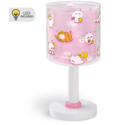 Dalber 41761S - LED Lastenlamppu KAWAII FRIENDS 1xG4/4W/230V vaaleanpunainen