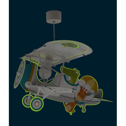 Dalber 54542 - Lasten kattovalaisin LITTLE CROCODILE 1xE27/15W/230V