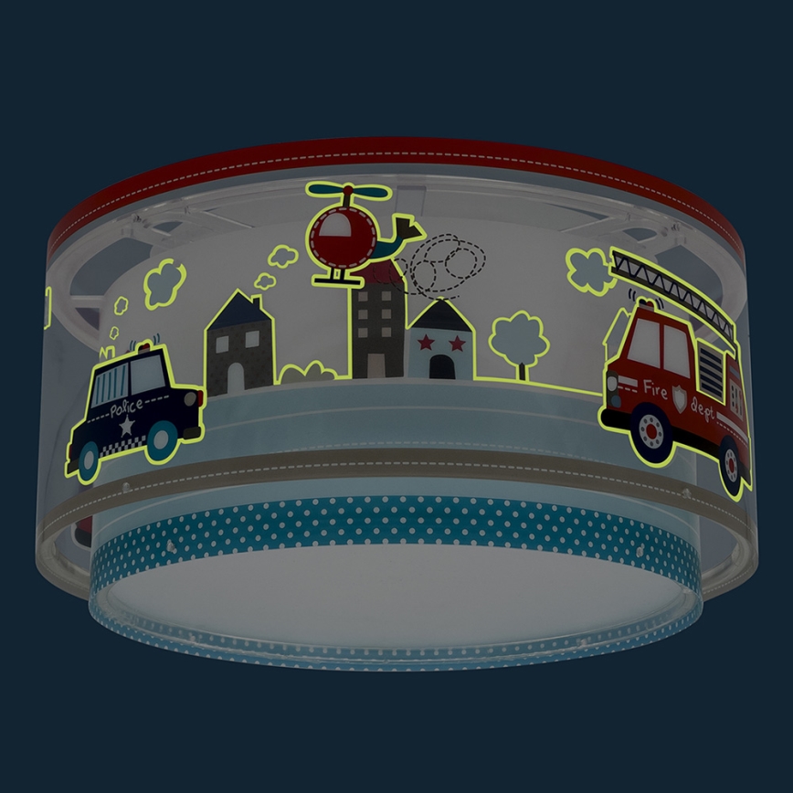 Dalber 60616 - Lasten kattovalaisin POLICE 2xE27/60W/230V