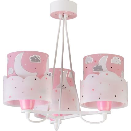 Dalber 61237S - Lasten kattokruunu MOON 3xE27/60W/230V