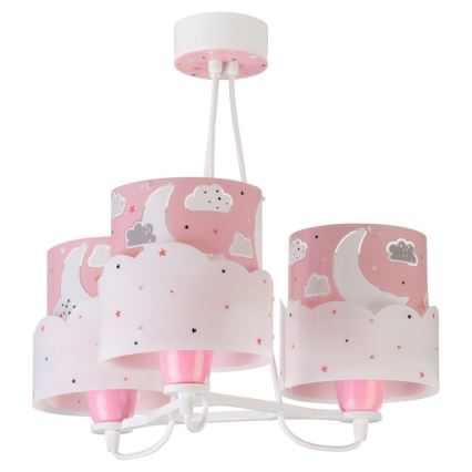 Dalber 61237S - Lasten kattokruunu MOON 3xE27/60W/230V
