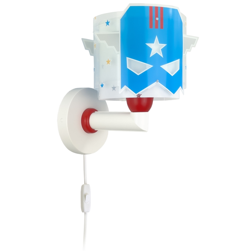 Dalber 61819 - Lasten seinävalaisin BLUE HERO 1xE27/15W/230V