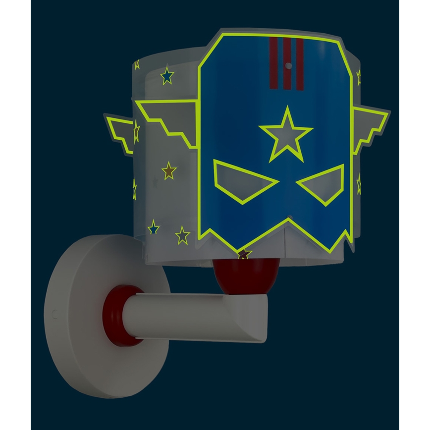 Dalber 61819 - Lasten seinävalaisin BLUE HERO 1xE27/15W/230V