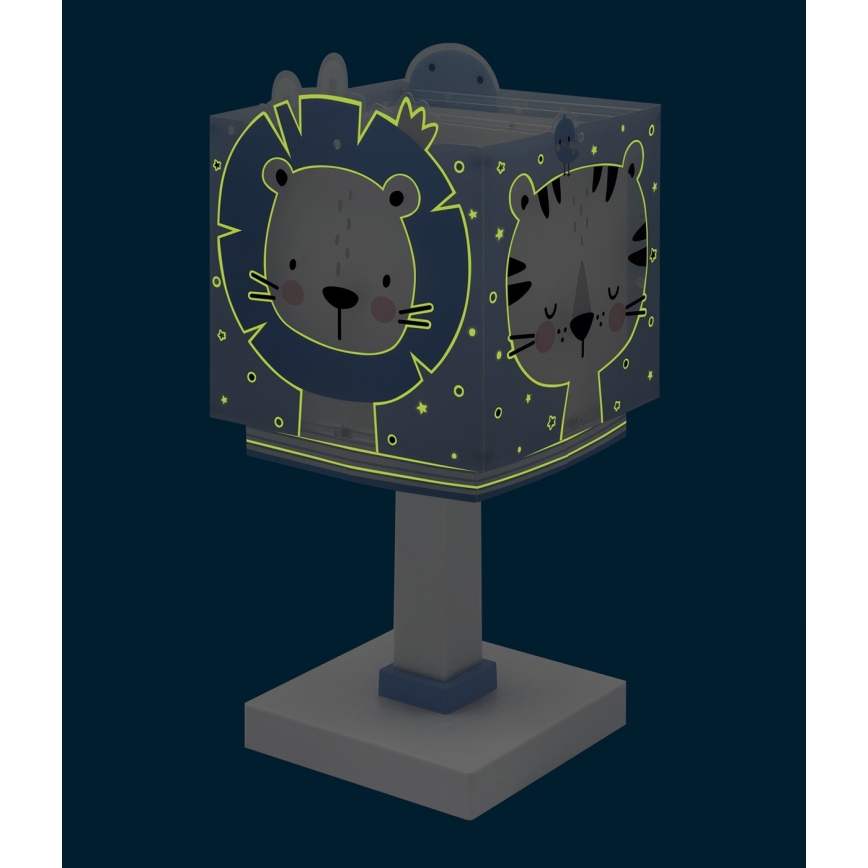 Dalber 63111T - Lasten lamppu JUNGLE 1xE14/8W/230V sininen