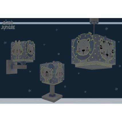 Dalber 63111T - Lasten lamppu JUNGLE 1xE14/8W/230V sininen