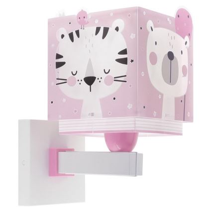 Dalber 63119S - Lasten seinävalo JUNGLE 1xE27/15W/230V pinkki