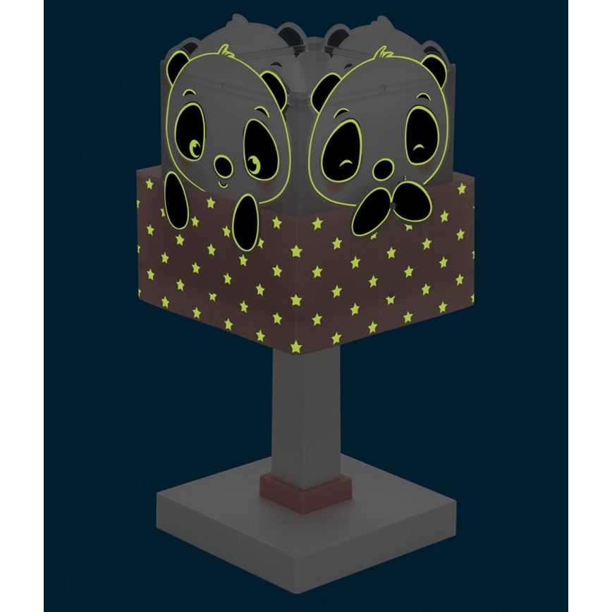 Dalber 63161S - Lasten lamppu PANDA 1xE14/40W/230V vaaleanpunainen