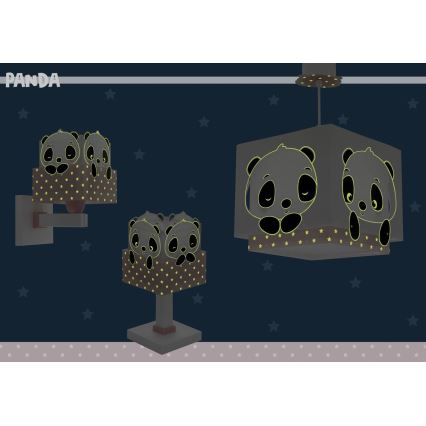 Dalber 63161S - Lasten lamppu PANDA 1xE14/40W/230V vaaleanpunainen