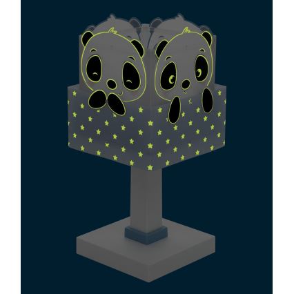 Dalber 63161T - Lasten lamppu PANDA 1xE14/40W/230V sininen