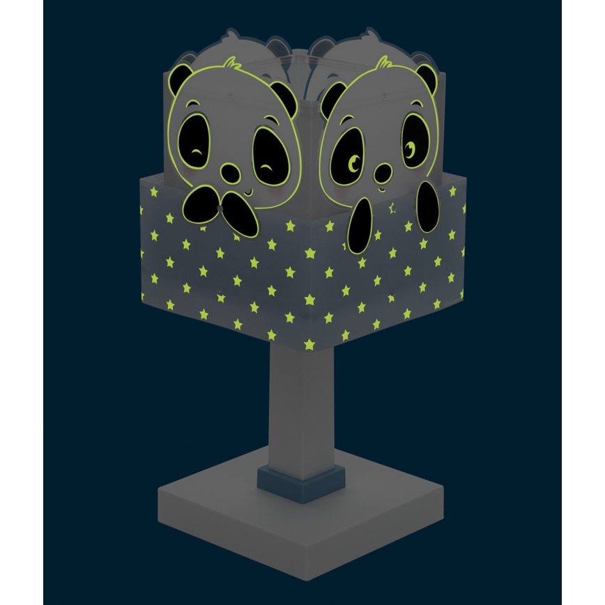 Dalber 63161T - Lasten lamppu PANDA 1xE14/40W/230V sininen