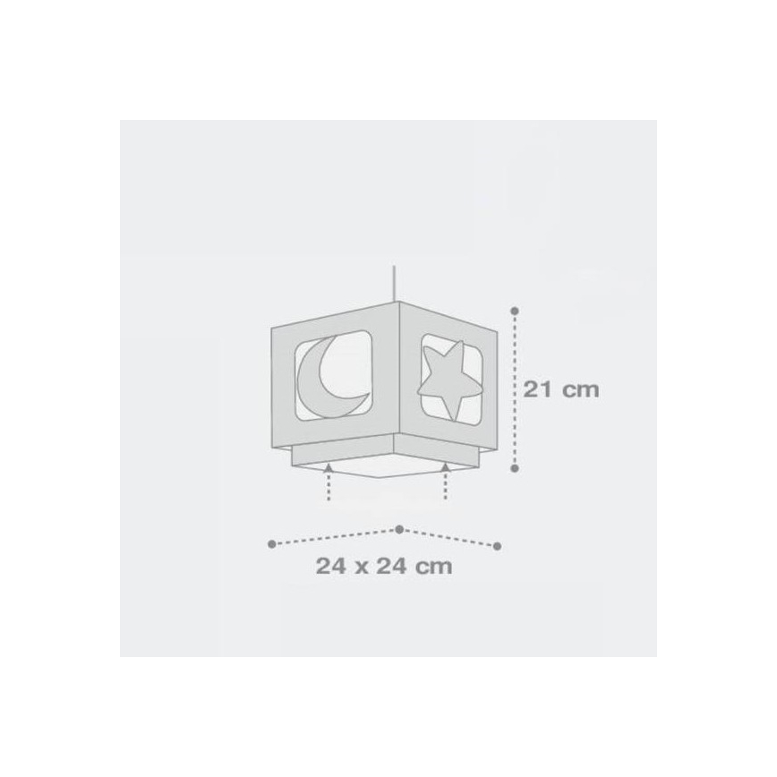 Dalber 63232E - Lasten kattokruunu MOON LIGHT 1xE27/60W/230V
