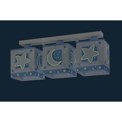 Dalber 63233NT - Lasten kattovalaisin MOONLIGHT 3xE27/60W/230V