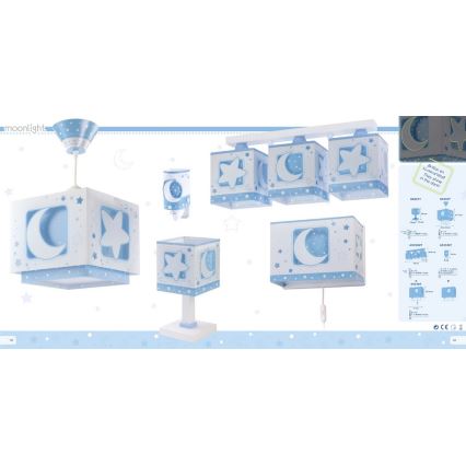 Dalber 63233NT - Lasten kattovalaisin MOONLIGHT 3xE27/60W/230V