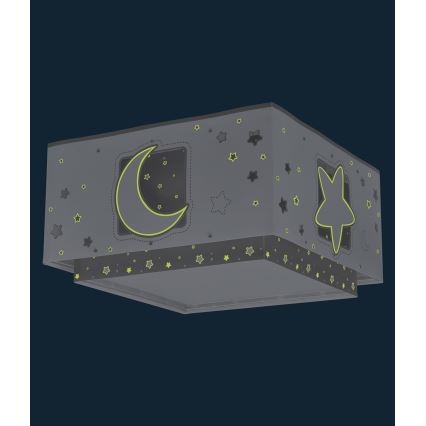 Dalber 63236E - Lasten kattovalaisin MOONLIGHT 2xE27/60W/230V harmaa