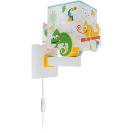 Dalber 63319 - Lasten seinävalaisin HAPPY JUNGLE 1xE27/15W/230V