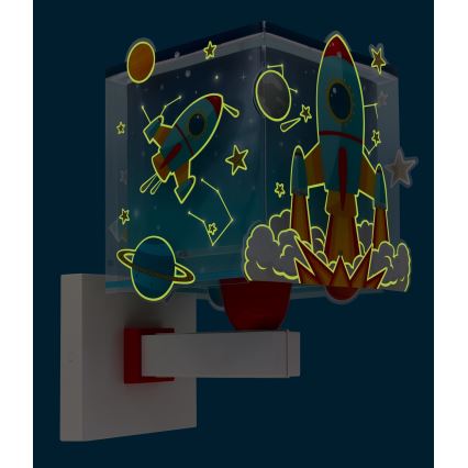 Dalber 63359 - Lasten seinävalaisin ROCKET 1xE27/15W/230V