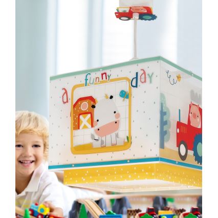 Dalber 63402 - Lasten kattokruunu MY FARM 1xE27/15W/230V