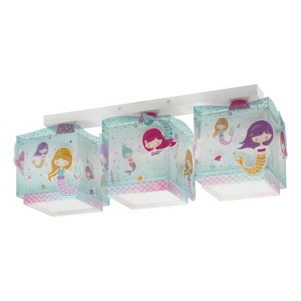 Dalber 63443 - Lasten kattovalaisin MERMAIDS 3xE27/60W/230V