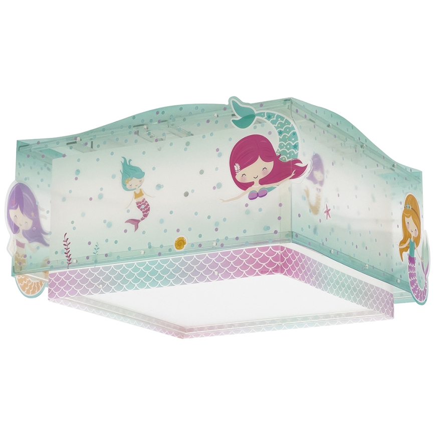 Dalber 63446 - Lasten kattovalaisin MERMAIDS 2xE27/60W/230V