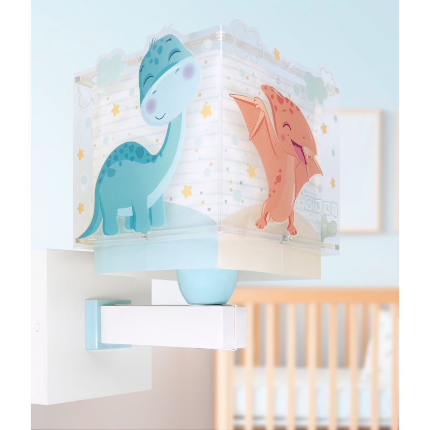 Dalber 63459 - Värikäs lasten seinävalaisin BABY DINOS 1xE27/15W/230V