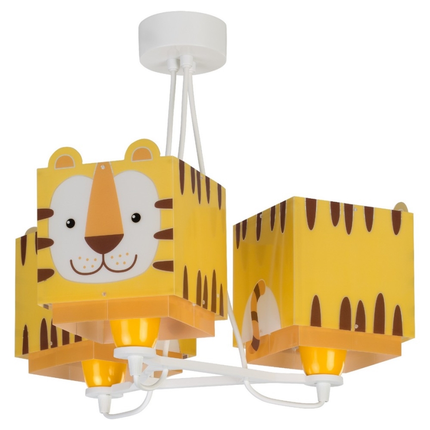 Dalber 64567 - Lasten kattokruunu LITTLE TIGER 3xE27/60W/230V