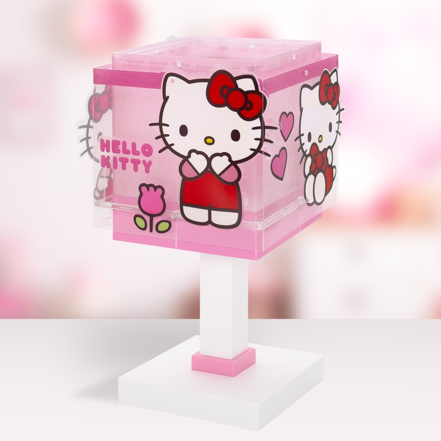 Dalber 73261 - LED Lasten pöytävalaisin HELLO KITTY 1xG4/4W/230V vaaleanpunainen