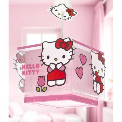 Dalber 73262 - Lasten kattovalaisin HELLO KITTY 1xE27/15W/230V vaaleanpunainen